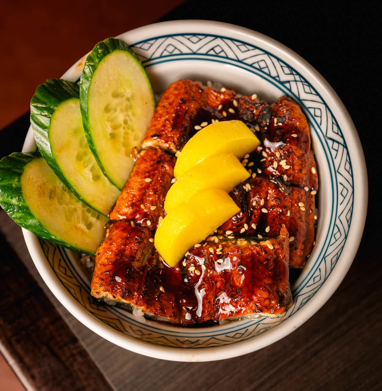 Unagi don rice bowl at Kon'ya Japan Nolan Hill Calgary