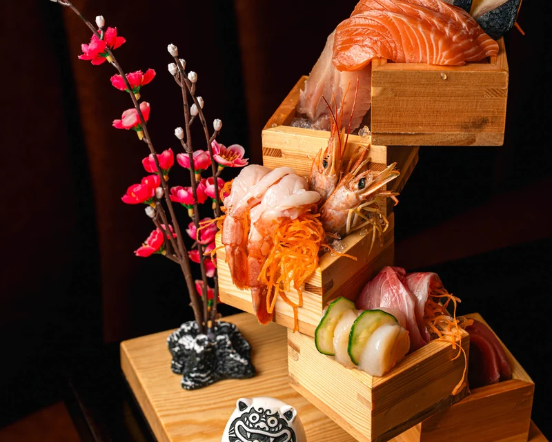 Fresh sashimi combo at Kon'ya Japan, a Japanese restaurant in Nolan Hill, Calgary
